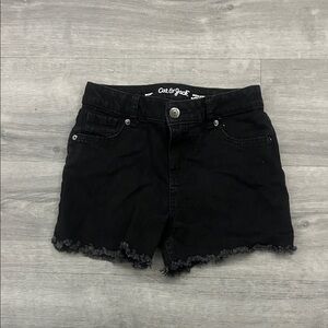 Cat & Jack Black Frayed Hem Shorts